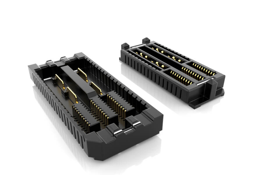 Now available through Powell are Samtec’s 0.635 mm pitch AcceleRate mP series connectors