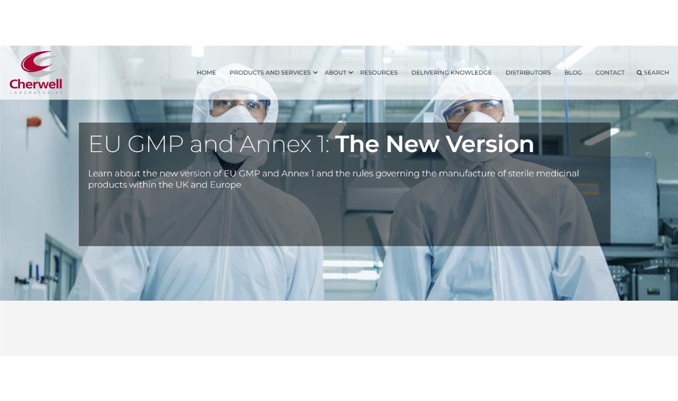 Cherwell leading discussion on environmental monitoring and Annex 1