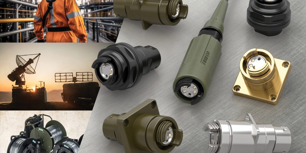 CINCH Fibreco JUNIOR range of expanded beam fibre optic connectors from Lane Electronics available with MIL and Commercial specifications