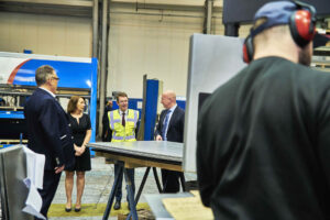 A T A Street 3 22 85buse Andy Street CBE visits A&T Enclosures to celebrate 30 years in business