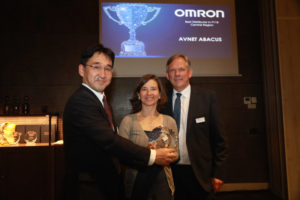 AA089 Avnet Best Distributor Award from Omron Avnet Abacus wins best distributor award from Omron