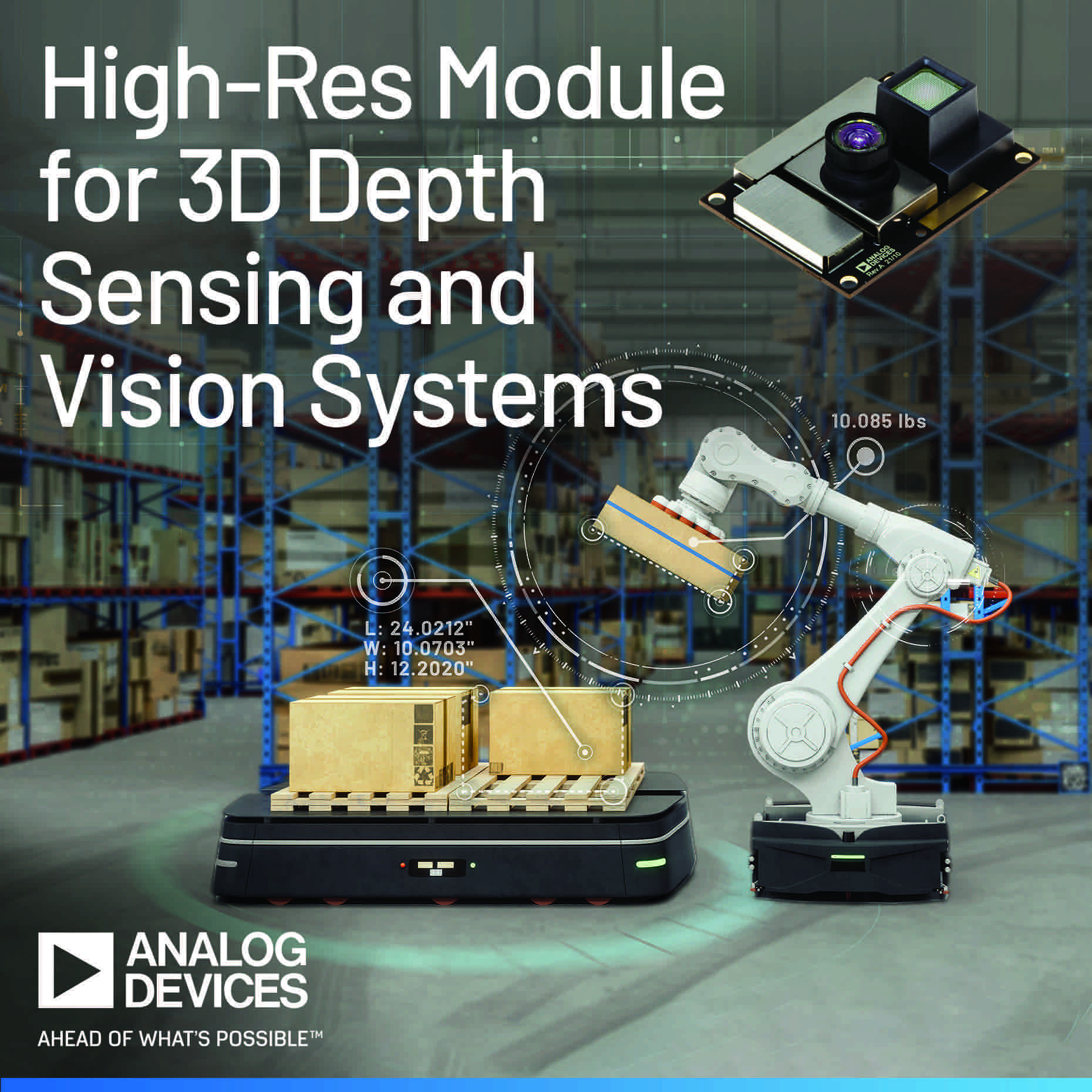 Analog Devices launches industry’s first high-resolution module for 3D depth sensing and vision systems