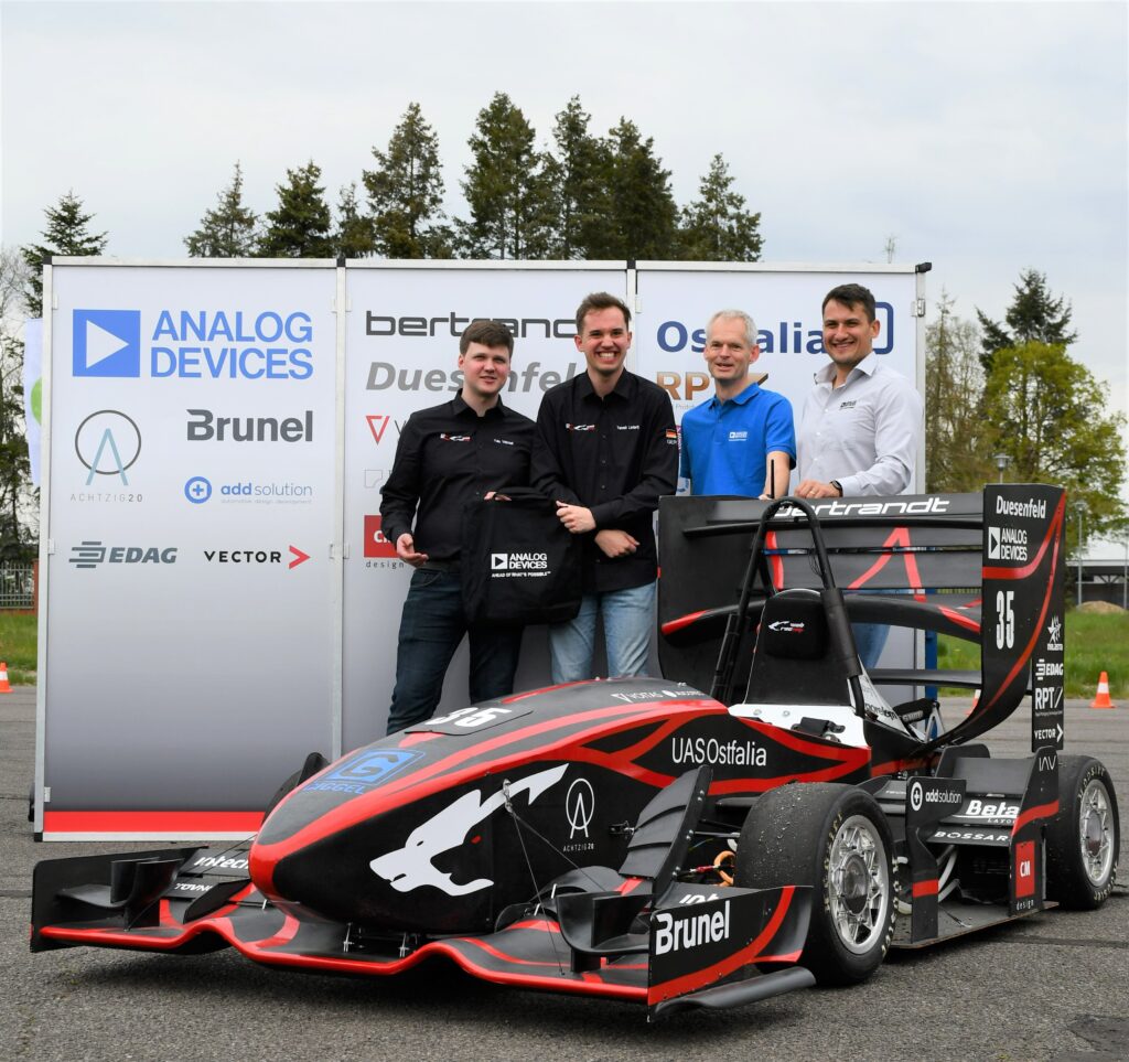 ADI Sponsors Team wob racing Photo Analog Devices sponsors Formula Student Team wob-racing for 2023 season