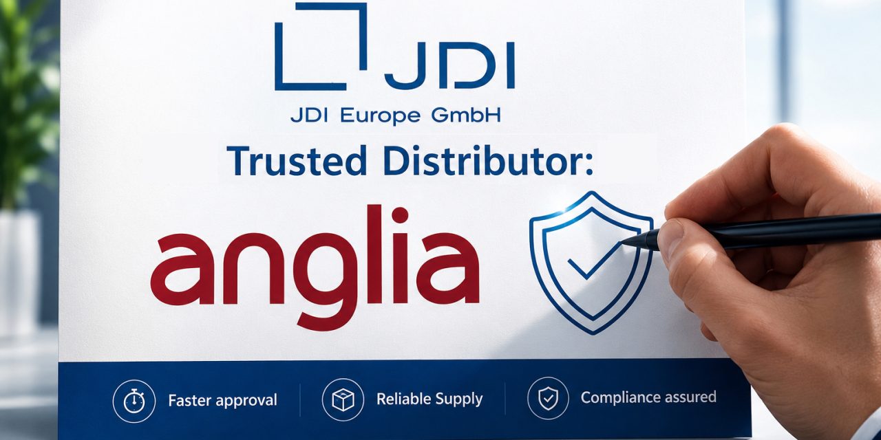 Anglia Components achieves Trusted Distributor status for JDI LCD and TFT displays