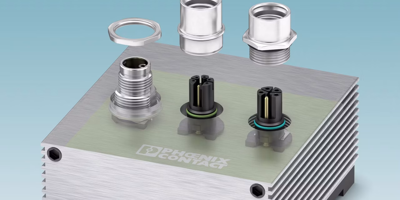 M12 power device connectors with push-pull fast locking