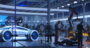 Drax AI image 1 From coboting to V2X: A factory of the future brought to life through AI-generated imagery