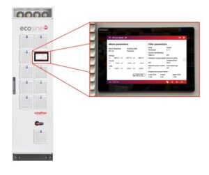 Ecosine with HMI pull out white background Schaffner adds user-friendly advanced HMI to its Ecosine Active Sync