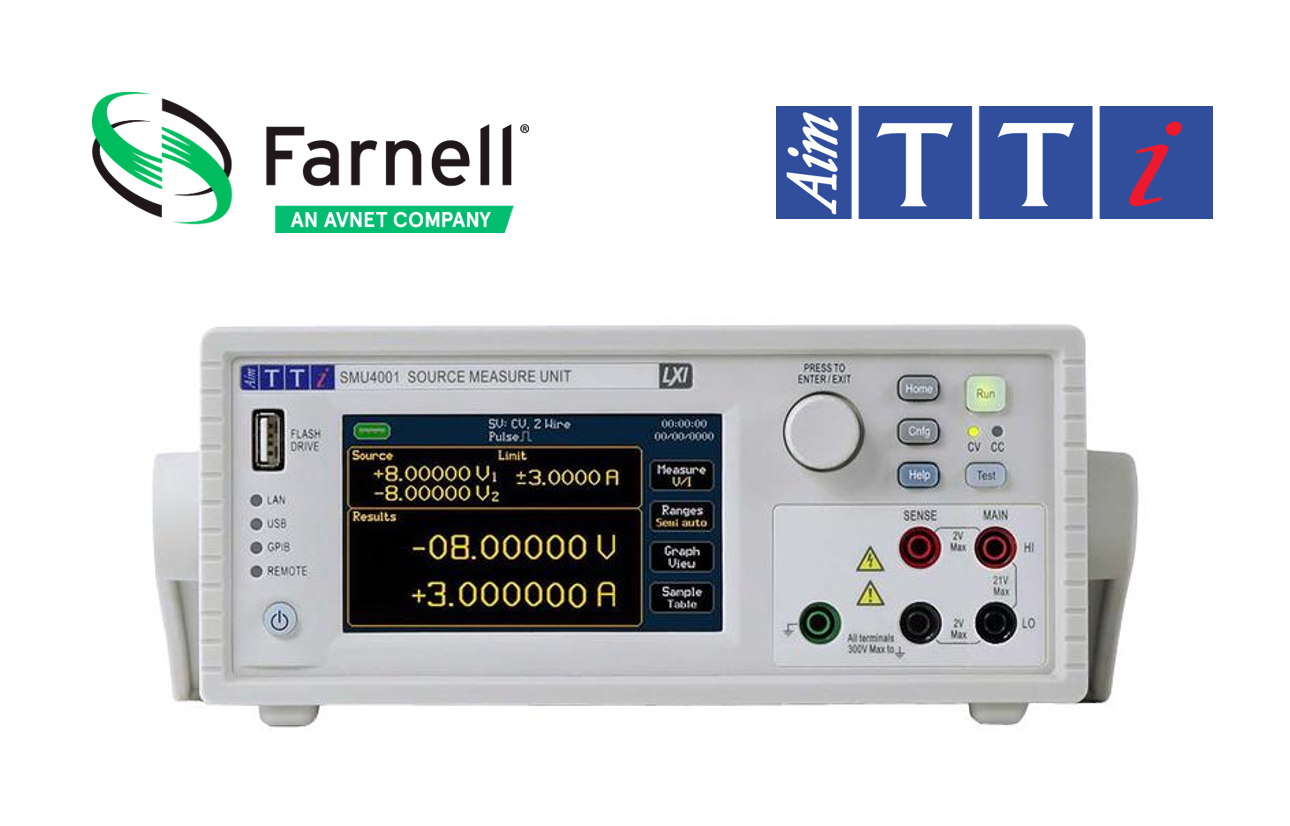 New Aim-TTi SMU4000 Series available from stock at Farnell