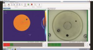 FLIR940 The thermal image shows not only the position but also temperature of the luggage tags Machine vision: pick and place with Flir thermal imaging cameras