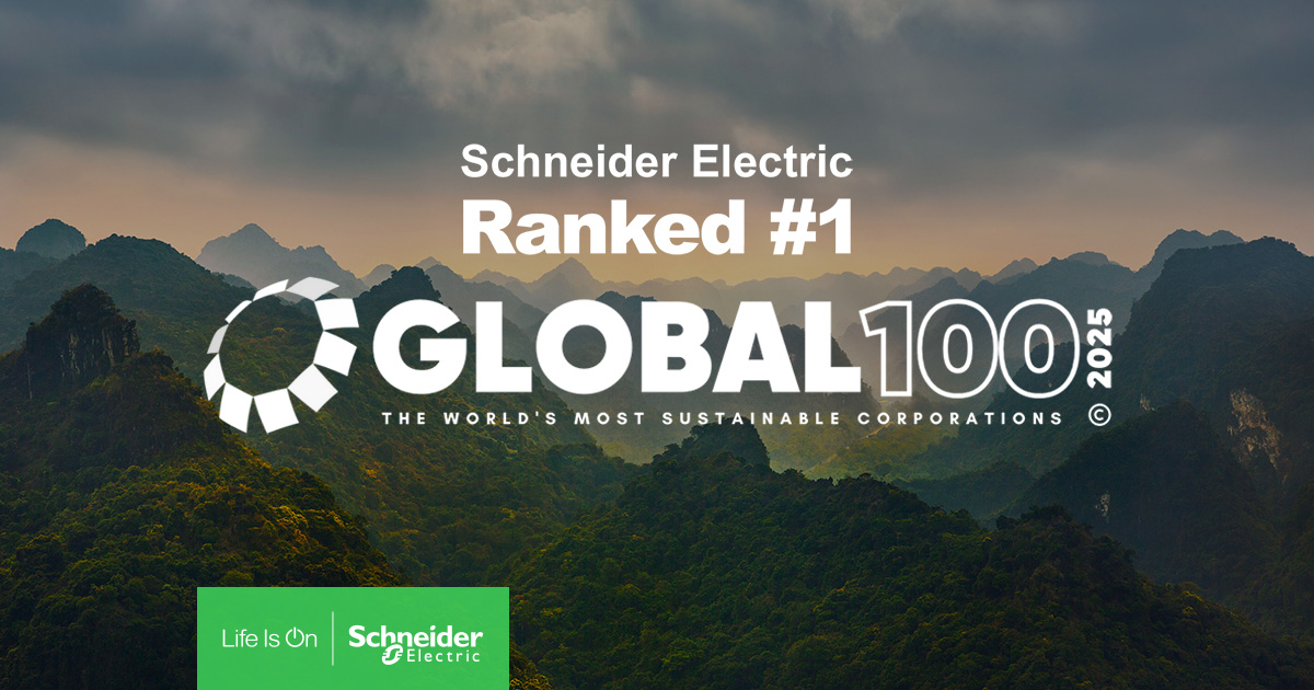 Schneider Electric named The World’s Most Sustainable Corporation for a second time