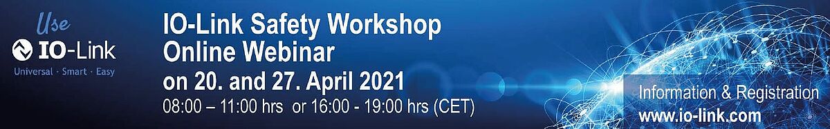 IO-Link Safety Webinar – 20 & 27 April