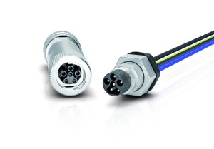 PBC15 Flanschteile 1 binder exhibits PBC15 connector system at Southern Manufacturing & Electronics 2025