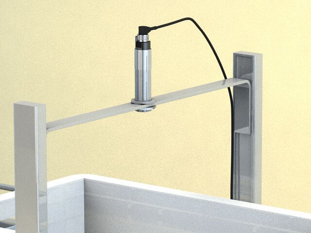 Ultrasonic sensors excel in a meat bin wash-line