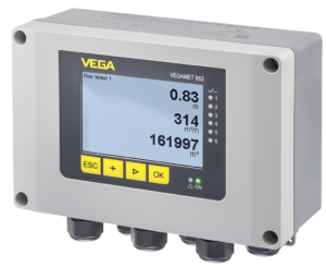 Photo VEGAMET862 M display 03 bold New low cost Compact 80 GHz level sensors