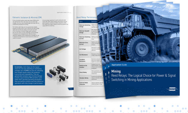 Pickering guide highlights the benefits of reed relays in mining power and signal switching