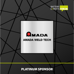 Platinum Sponsor Amada Weld Tech 1 AMADA WELD TECH to become Battery Experts Forum’s Platinum Sponsor
