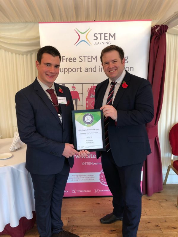 Renishaw engineer named runner up in STEM Inspiration Awards