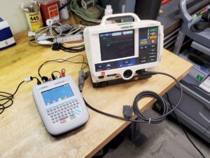 Rigel UniPulse 400 Deaconness Hospital Specialist biomedical test technology ensures critical performance of AEDs