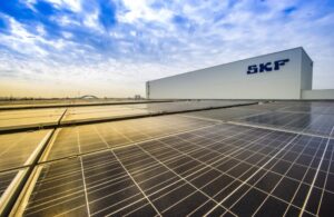 Solar panels on SKF building copy SKF factories to be carbon neutral by 2030