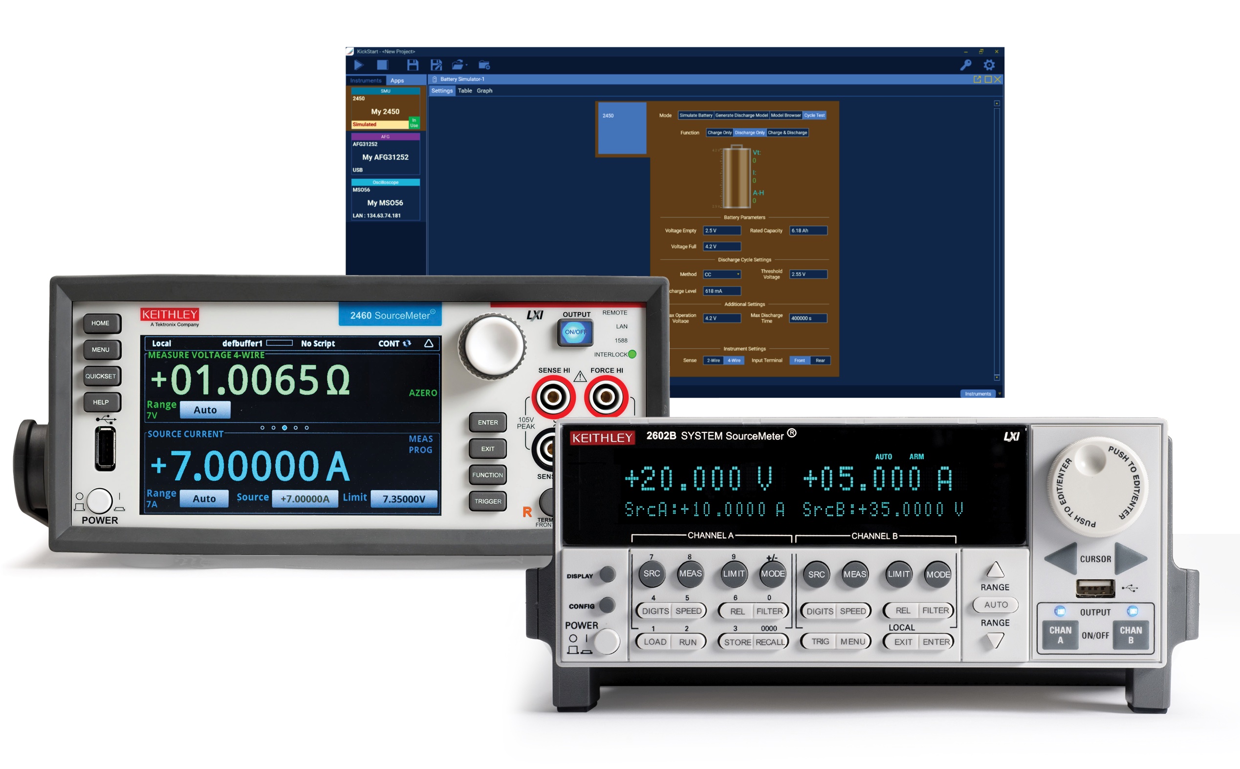 Tektronix launches enhanced Keithley KickStart Battery Simulator Application