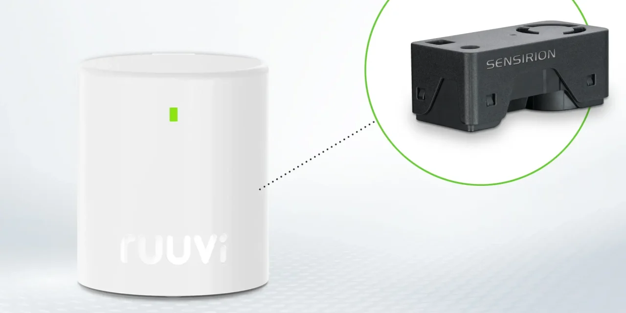 Ruuvi integrates Sensirion’s SEN66 in their latest indoor air quality monitor