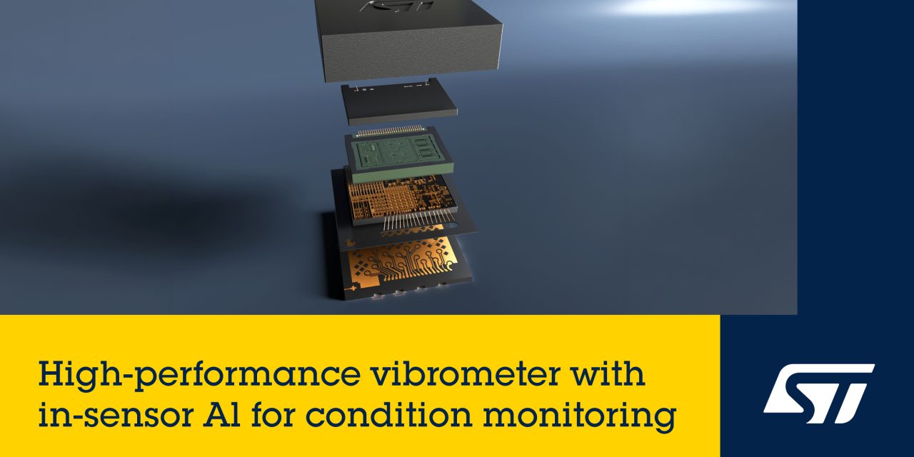 STMicroelectronics’ new high-performance vibration sensor with in-sensor AI