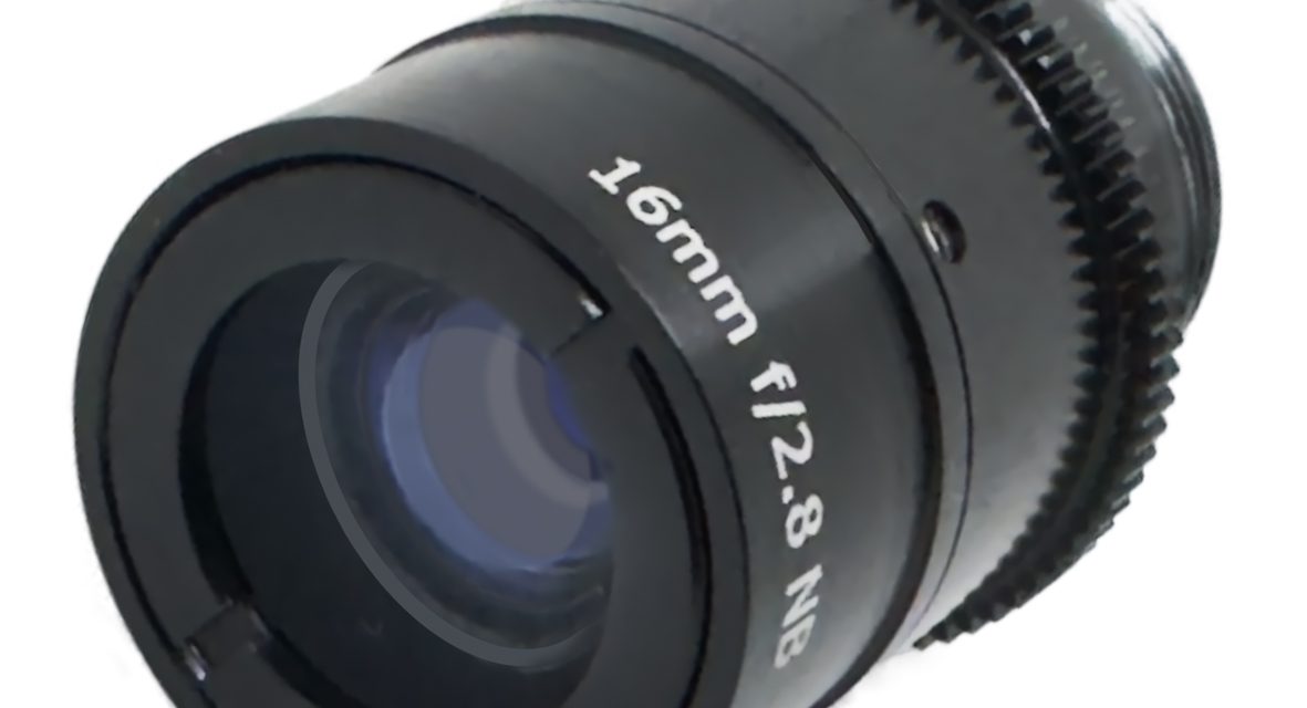 Non Browning lens for 2/3-inch format sensors