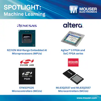 Mouser Enhances Embedded Machine Learning and Artificial Intelligence Range
