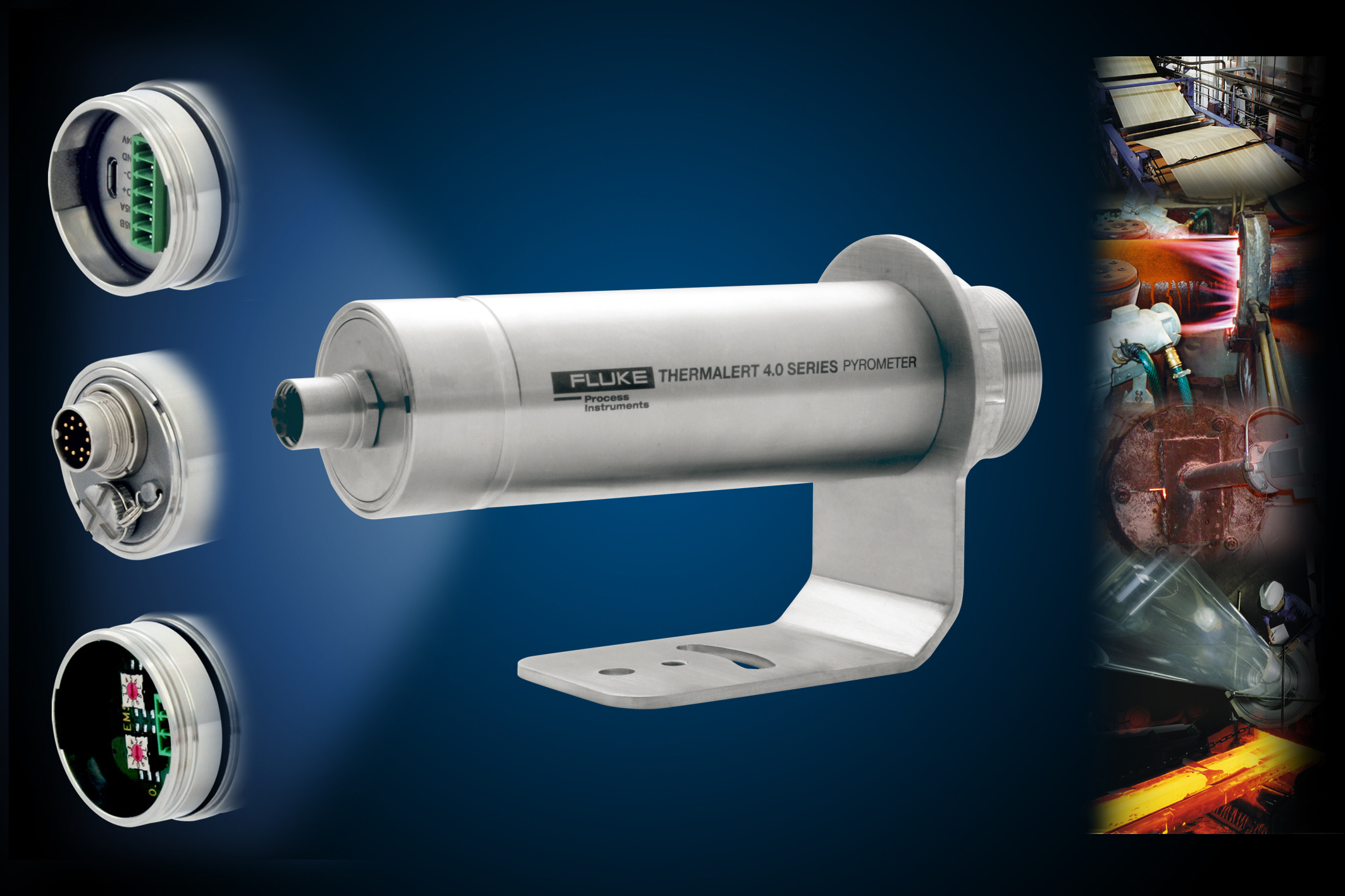 Pyrometers for high temperatures and various fieldbuses