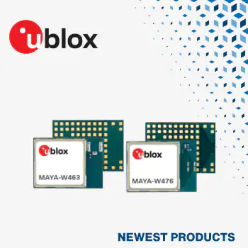 Now at Mouser: u-blox MAYA-W4 Tri-Radio Modules